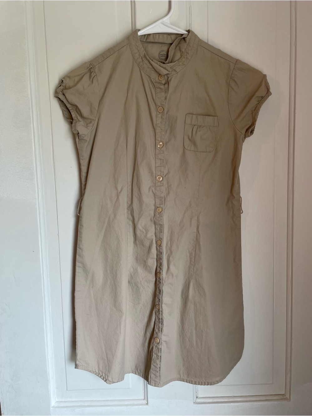 wonder nation Beige Button-Front Shirt Size M (7/8)